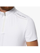Cavalleria Toscana Mens polo shirt in piqué and perforated jersey